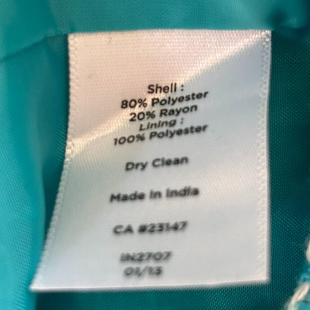 NWT Talbots Aqua and White Tweed Boucle Pencil Skirt 10 Petite - Picture 10 of 11